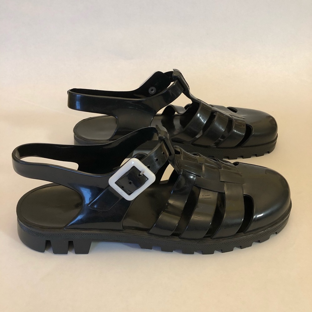 JuJu Black Jelly Sandals